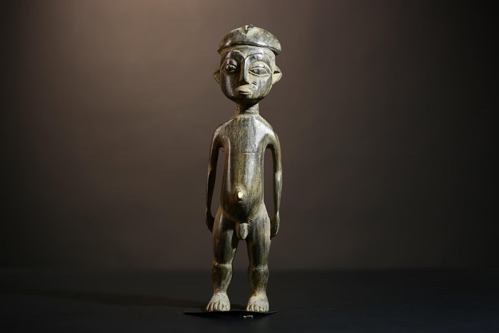 African Yoruba Figure Statue | Handmade Tribal Art from Nigeria | Unique Collectible Decor | Ethnic Culture Masterpiece | Art Piece-G4866
