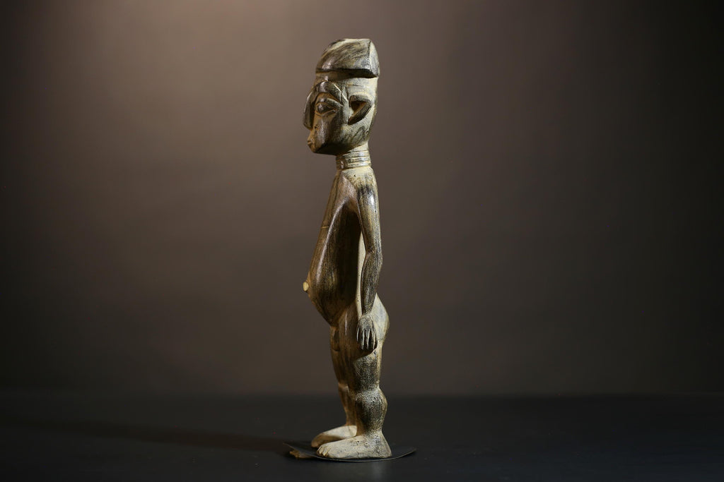 African Yoruba Figure Statue | Handmade Tribal Art from Nigeria | Unique Collectible Decor | Ethnic Culture Masterpiece | Art Piece-G4866