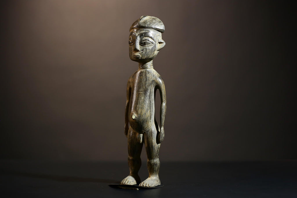 African Yoruba Figure Statue | Handmade Tribal Art from Nigeria | Unique Collectible Decor | Ethnic Culture Masterpiece | Art Piece-G4866