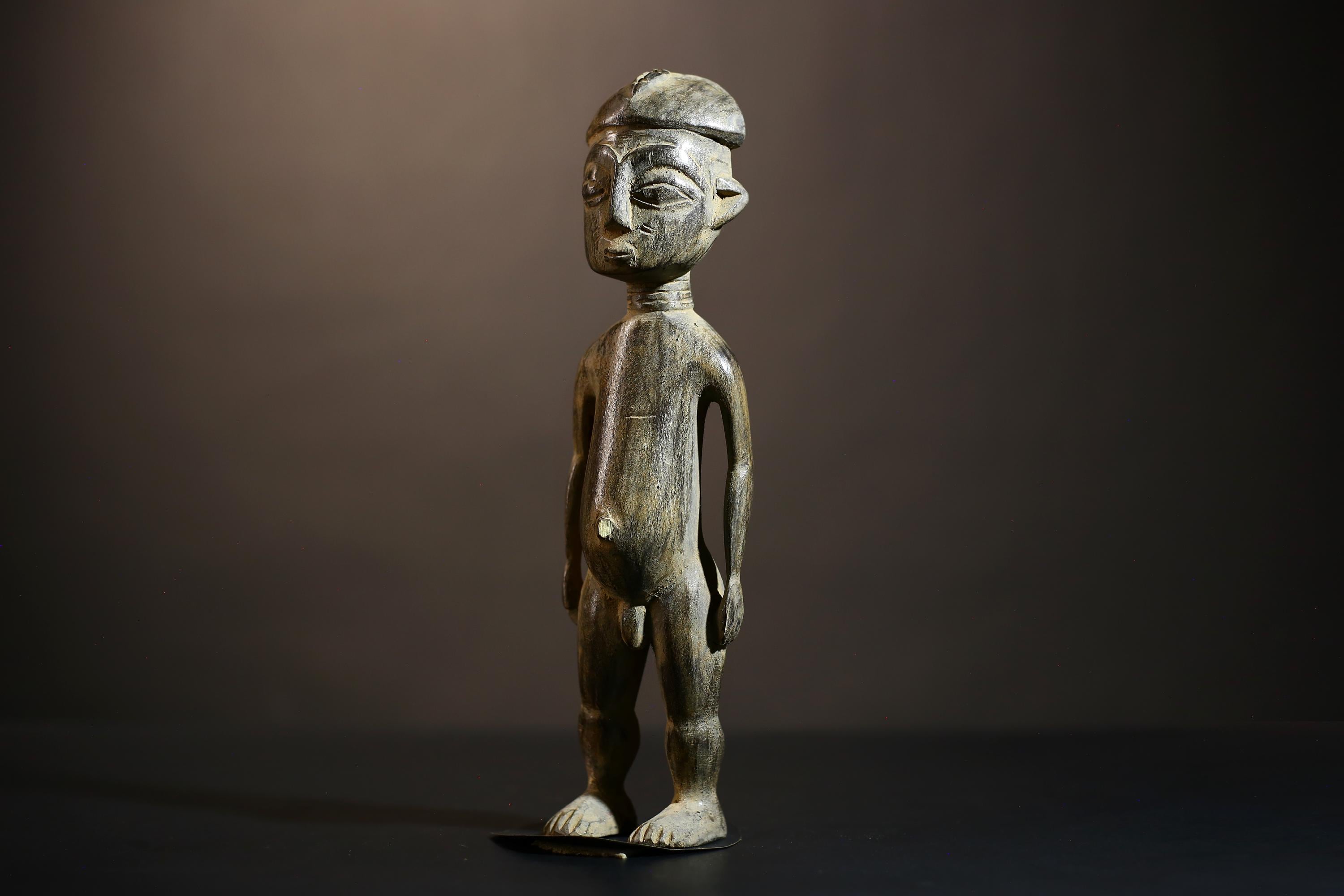 African Yoruba Figure Statue | Handmade Tribal Art from Nigeria | Unique Collectible Decor | Ethnic Culture Masterpiece | Art Piece-G4866