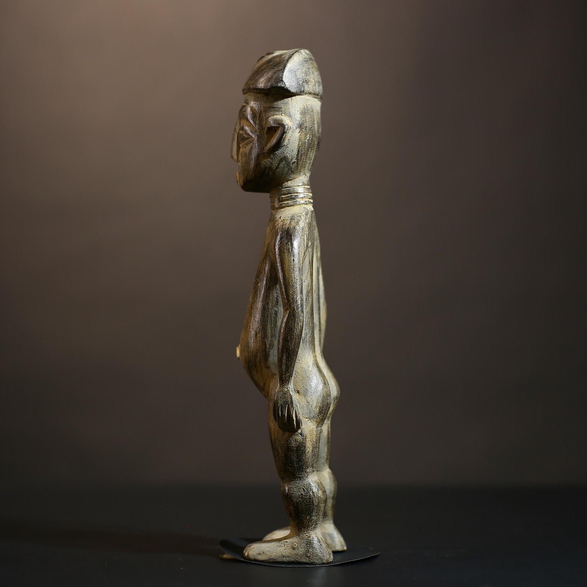 African Yoruba Figure Statue | Handmade Tribal Art from Nigeria | Unique Collectible Decor | Ethnic Culture Masterpiece | Art Piece-G4866