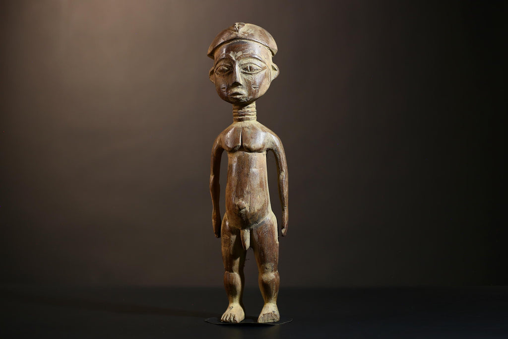 African Yoruba Figure Statue | Handmade Tribal Art from Nigeria | Unique Collectible Decor | Ethnic Culture Masterpiece | Art Piece-G4865