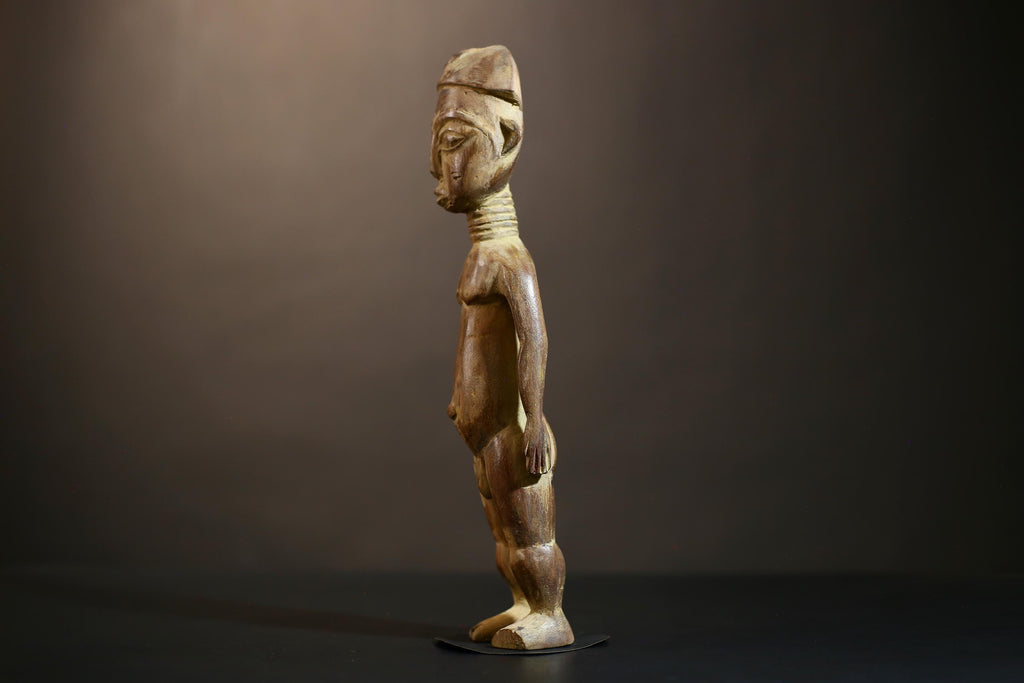 African Yoruba Figure Statue | Handmade Tribal Art from Nigeria | Unique Collectible Decor | Ethnic Culture Masterpiece | Art Piece-G4865