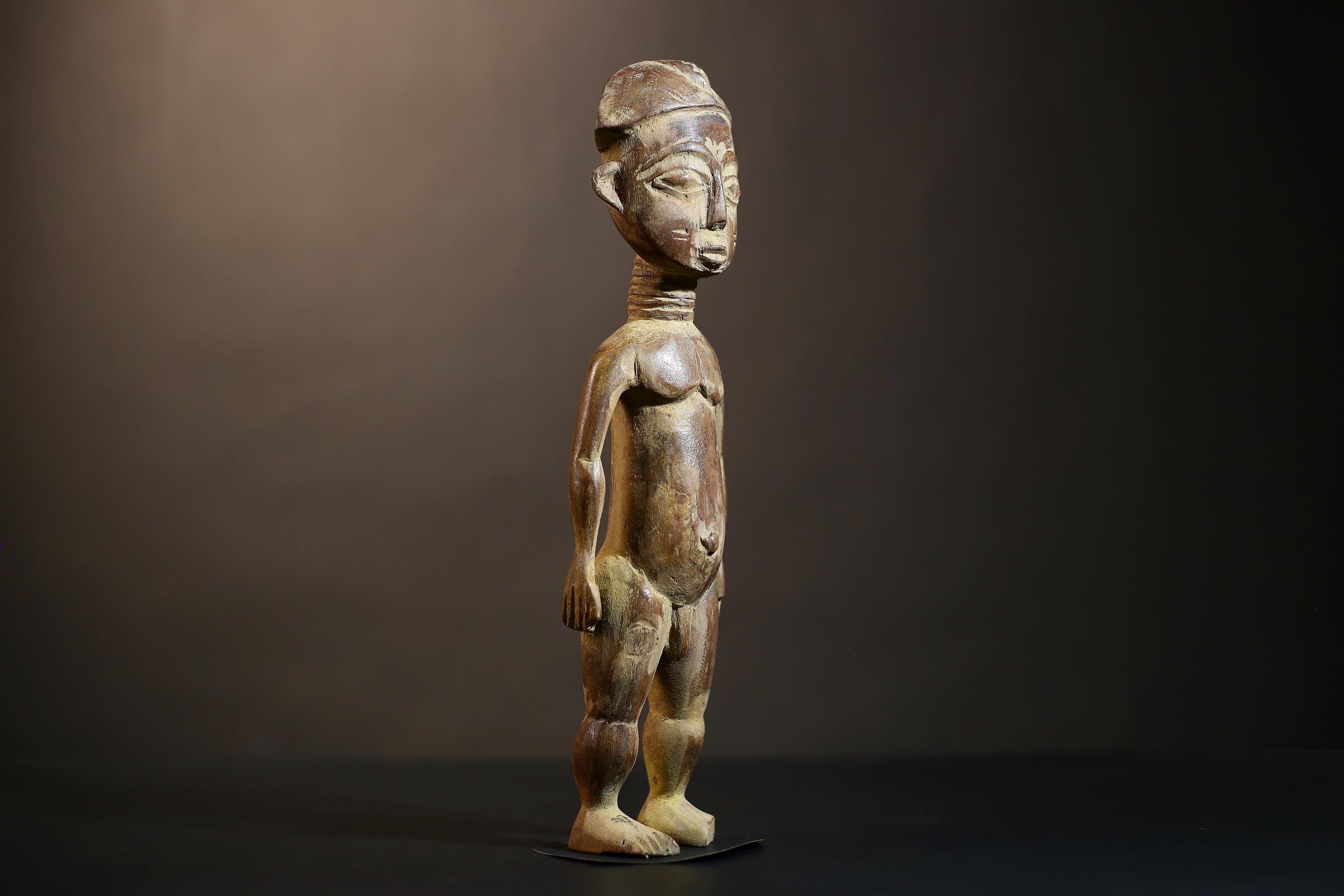 African Yoruba Figure Statue | Handmade Tribal Art from Nigeria | Unique Collectible Decor | Ethnic Culture Masterpiece | Art Piece-G4865