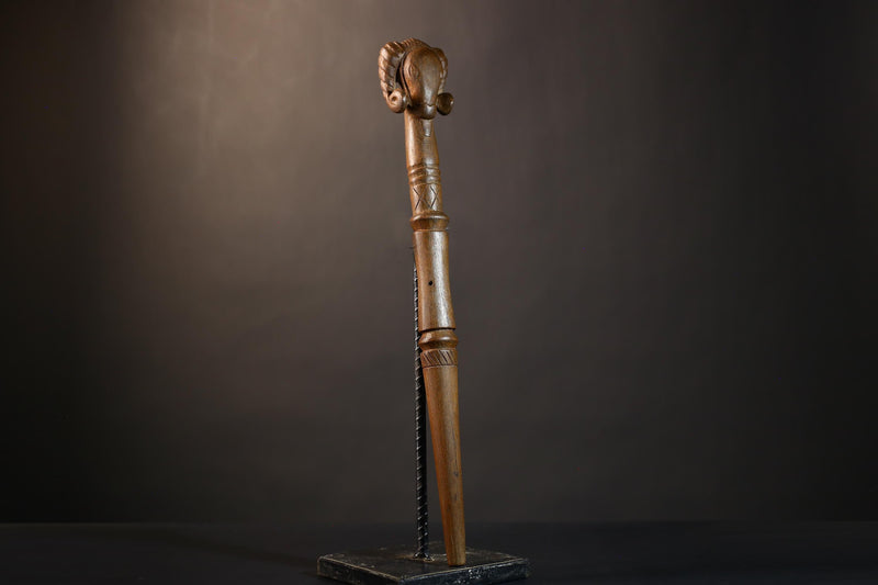 African Walking Stick | Handcrafted Art | Unique Decor | Intricate Wooden Carvings | Antique Collectible | Gifts for Him-G4880