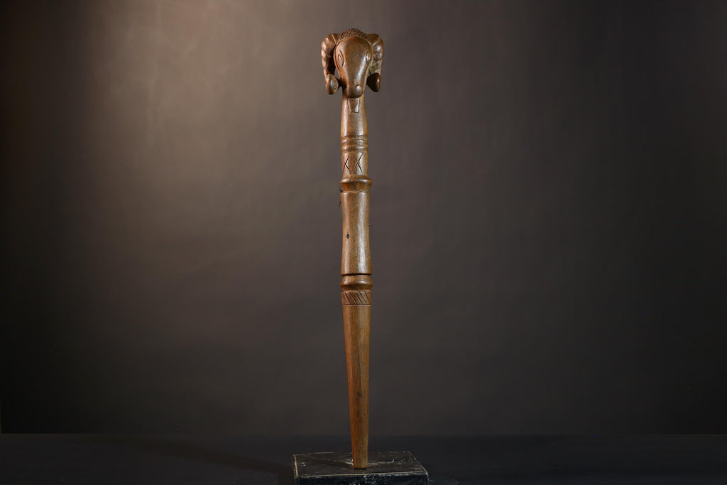African Walking Stick | Handcrafted Art | Unique Decor | Intricate Wooden Carvings | Antique Collectible | Gifts for Him-G4880