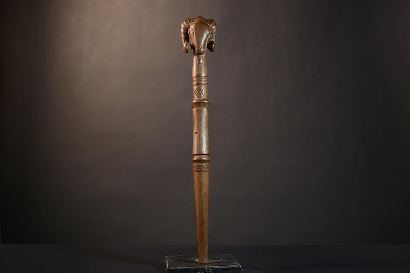 African Walking Stick | Handcrafted Art | Unique Decor | Intricate Wooden Carvings | Antique Collectible | Gifts for Him-G4880