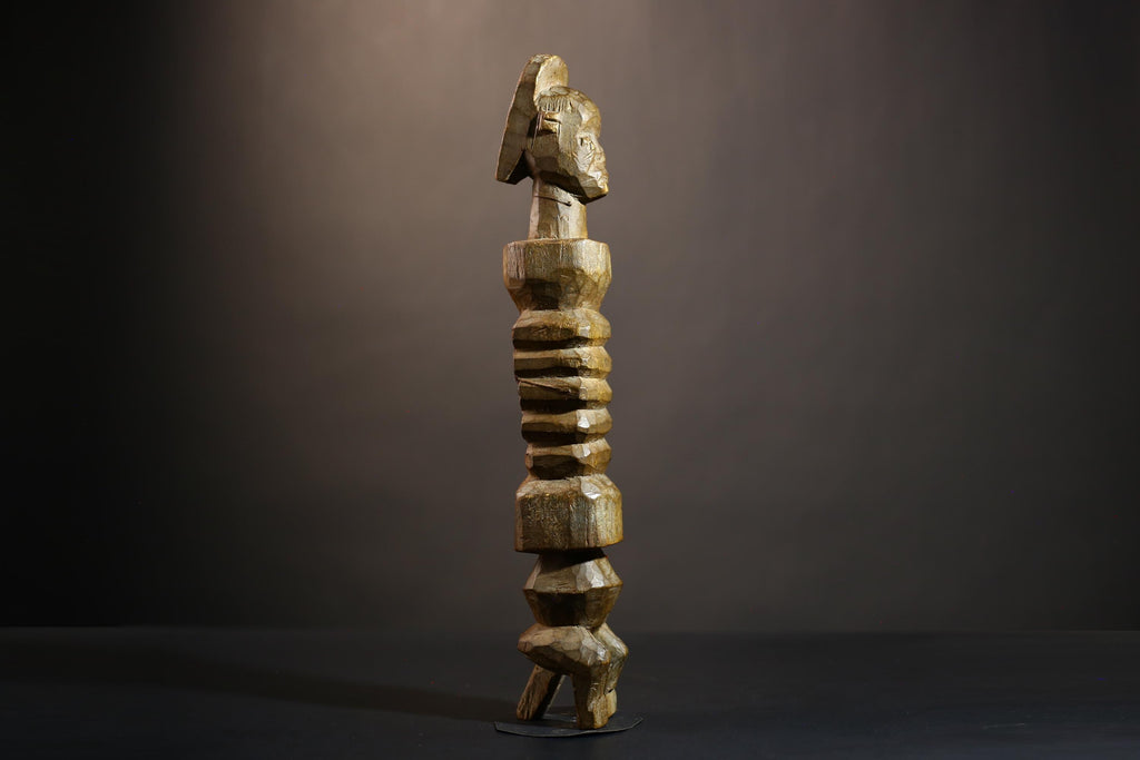 African Mende Style Slit Drum | Unique Tribal Art | Handcrafted Decor | Sierra Leone Artisan | Cultural Music Instrument-G4879