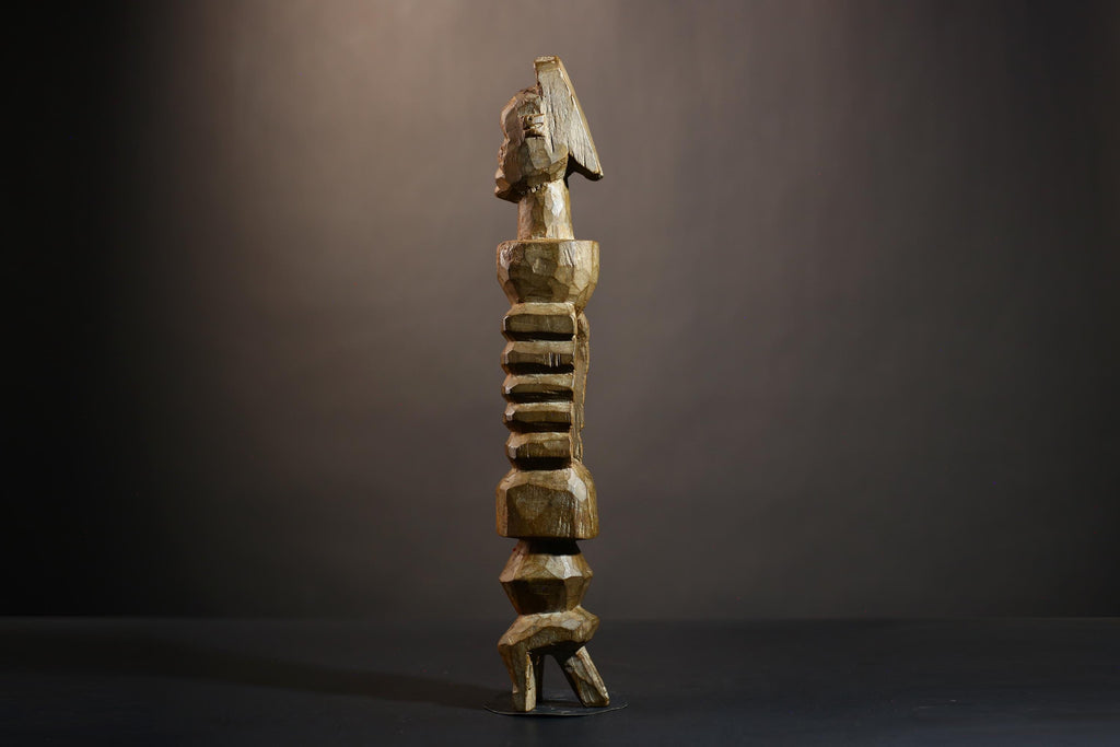 African Mende Style Slit Drum | Unique Tribal Art | Handcrafted Decor | Sierra Leone Artisan | Cultural Music Instrument-G4879