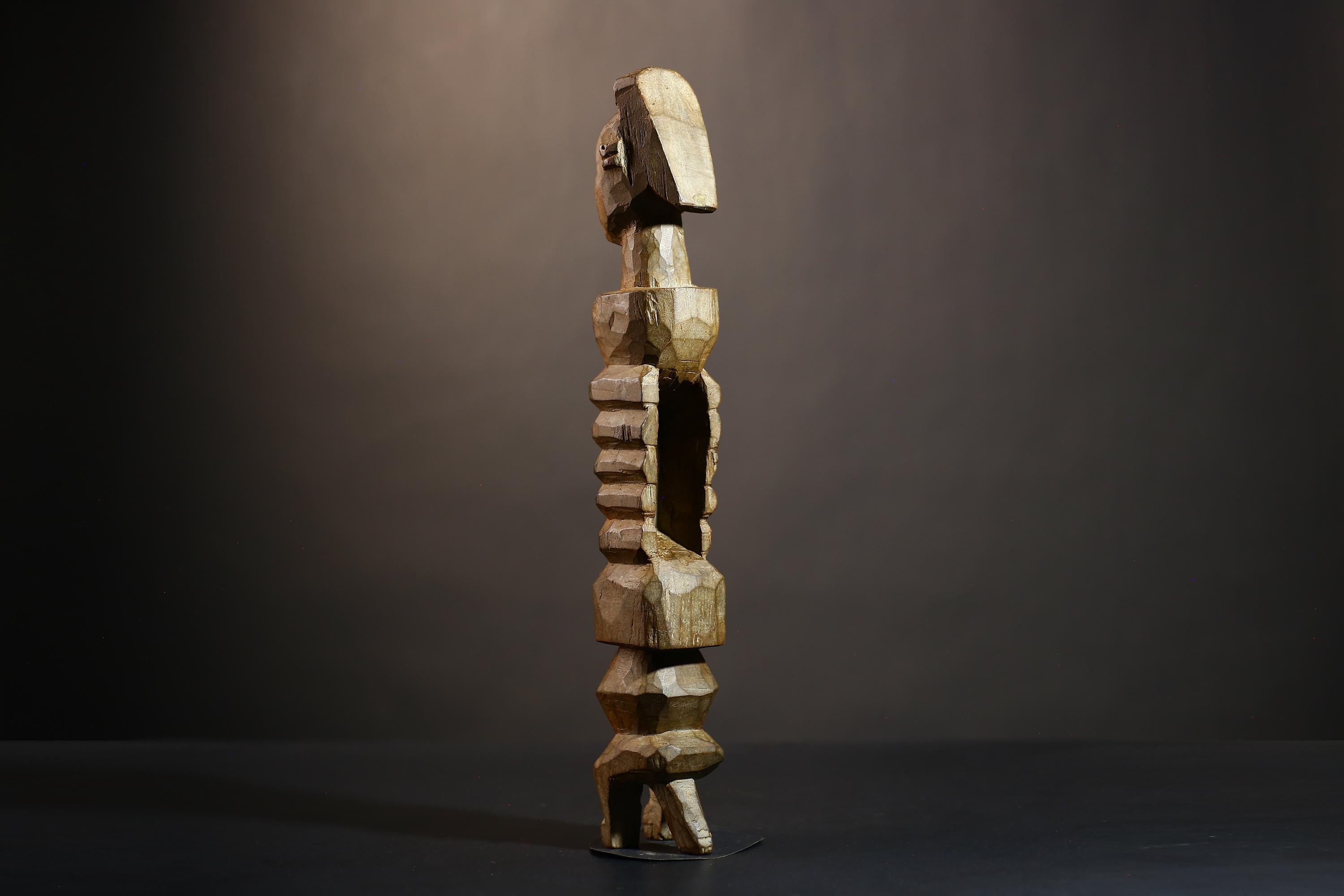 African Mende Style Slit Drum | Unique Tribal Art | Handcrafted Decor | Sierra Leone Artisan | Cultural Music Instrument-G4879