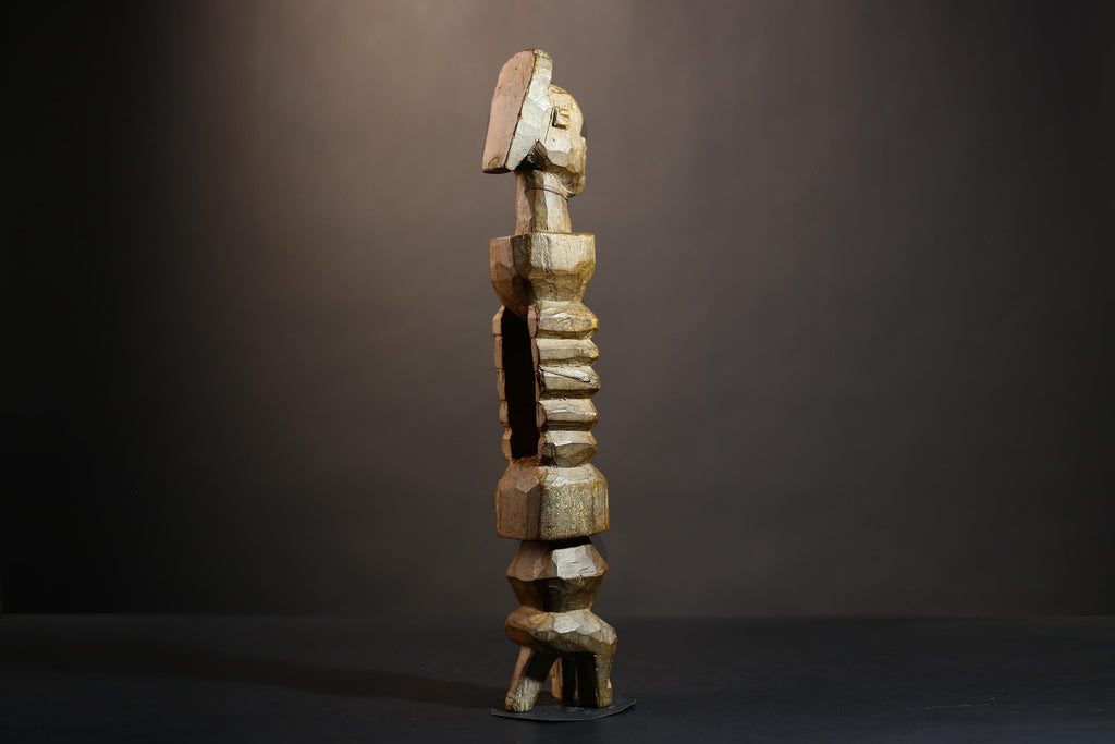 African Mende Style Slit Drum | Unique Tribal Art | Handcrafted Decor | Sierra Leone Artisan | Cultural Music Instrument-G4879