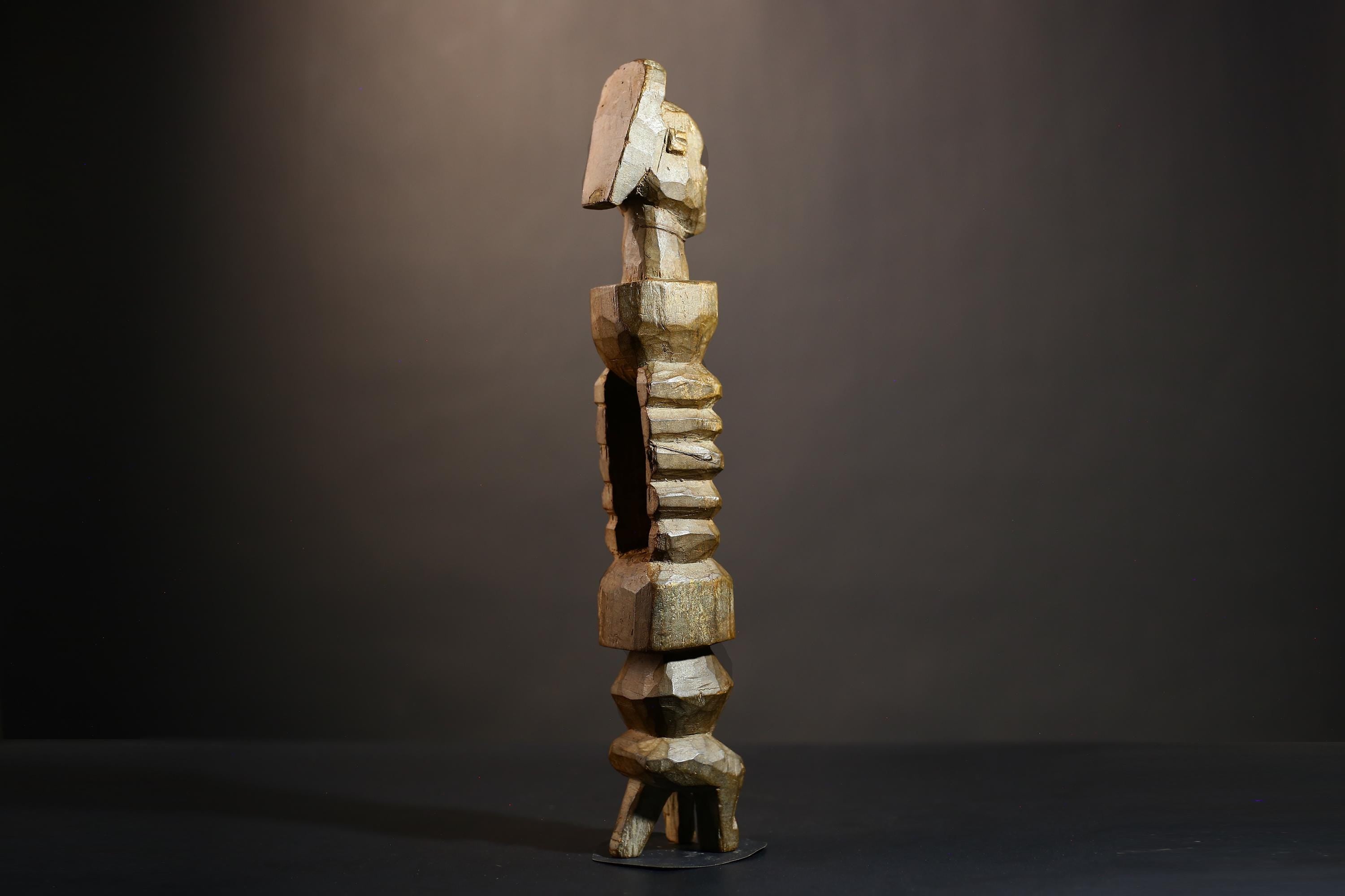 African Mende Style Slit Drum | Unique Tribal Art | Handcrafted Decor | Sierra Leone Artisan | Cultural Music Instrument-G4879