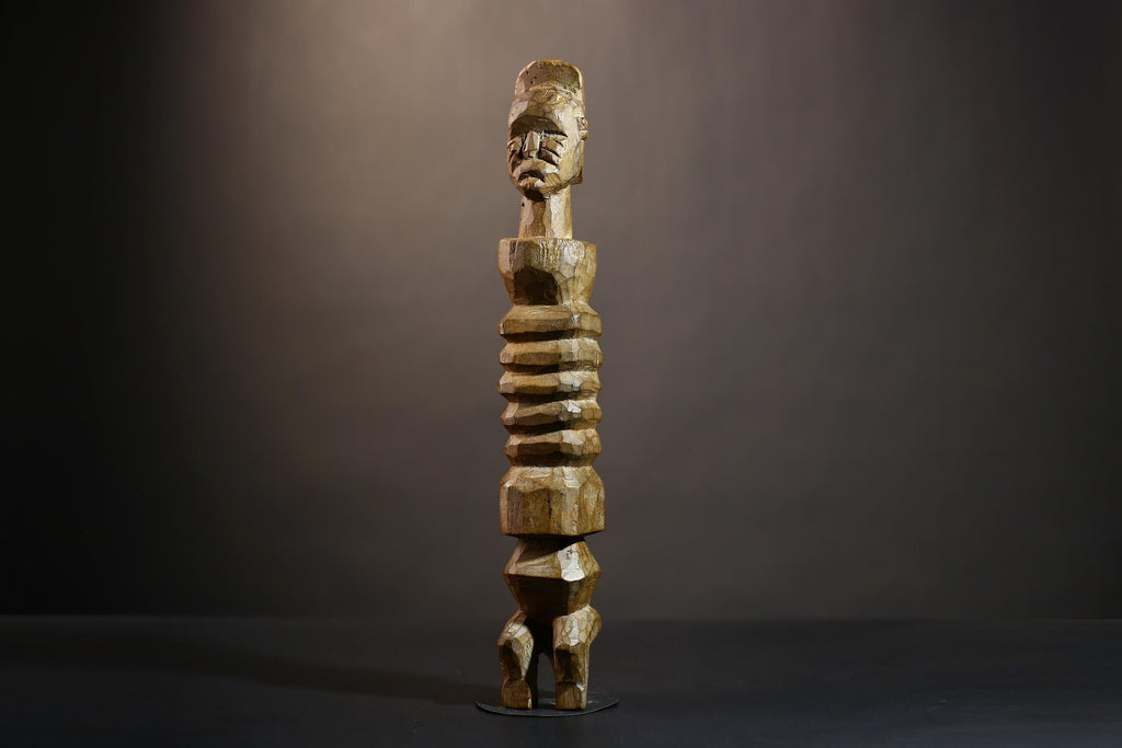 African Mende Style Slit Drum | Unique Tribal Art | Handcrafted Decor | Sierra Leone Artisan | Cultural Music Instrument-G4879