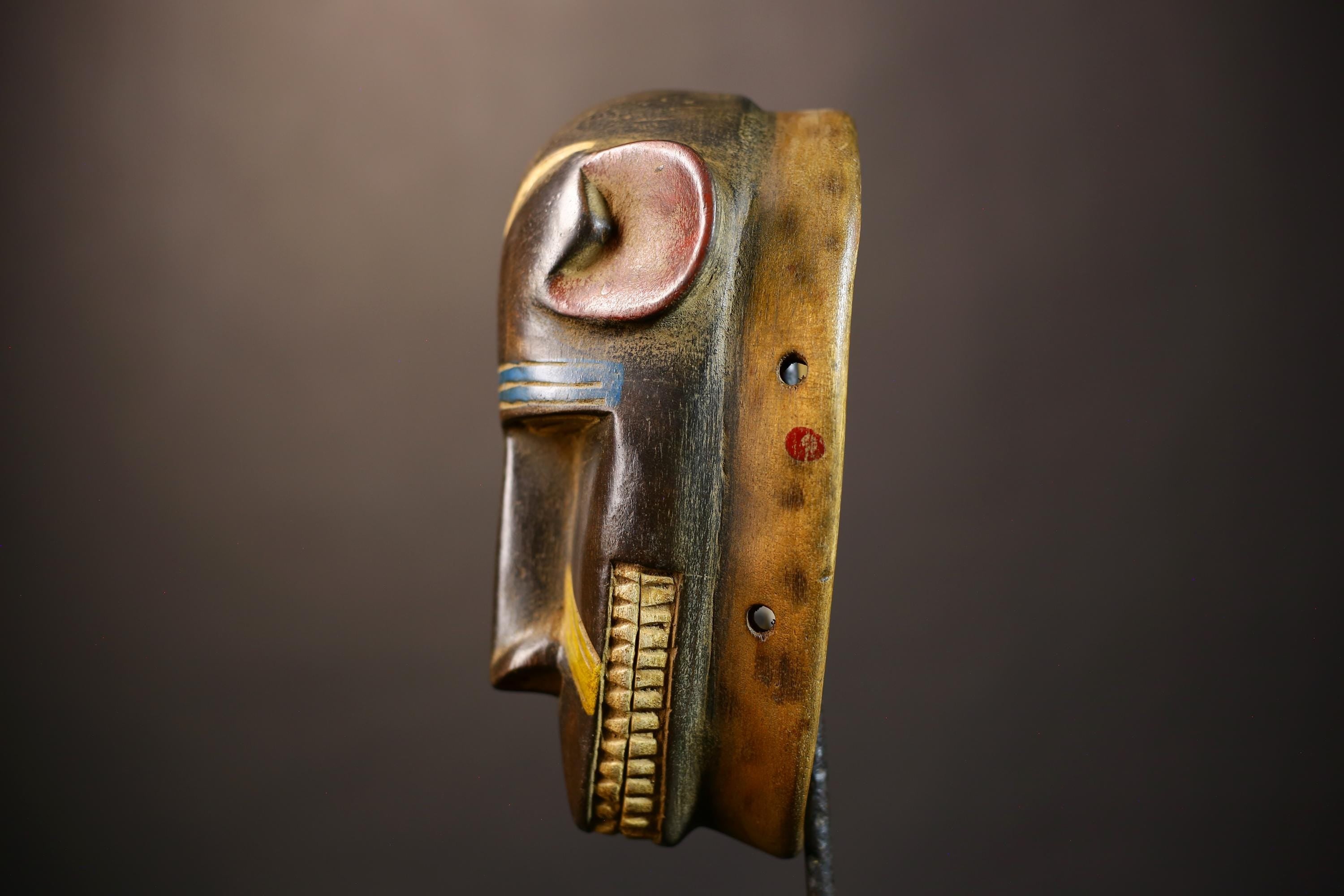 African Vintage Mask | Unique Baule Tribal Monkey Wall Decor | Ethnic Art | Stunning Home Accent for Collectors-G5022