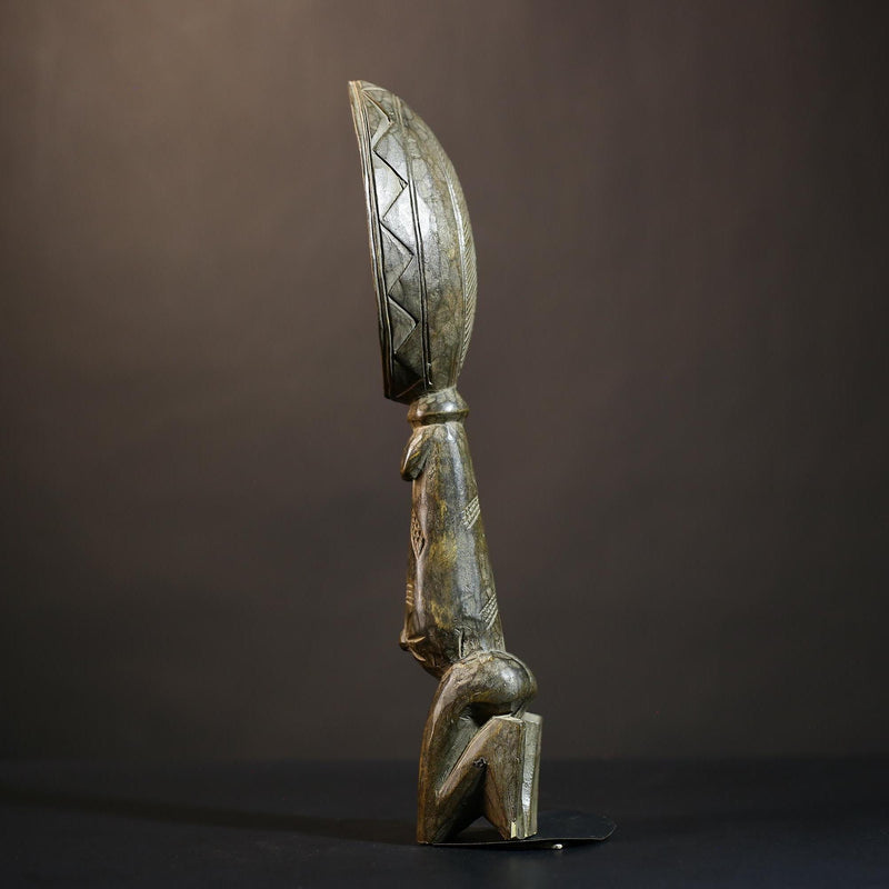 African Art Statue by Dan Tribe | Exquisite Hand-Carved Collectible Piece | Unique Home Decor-G4893