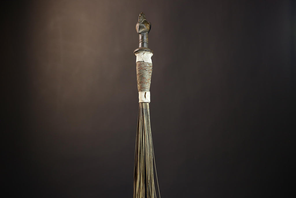 African Handcrafted Fly Whisk | Unique Home Décor | Artisan Craft | Bohemian Style | Eco-Friendly Decor | Cultural Gifts | Designs-G4892