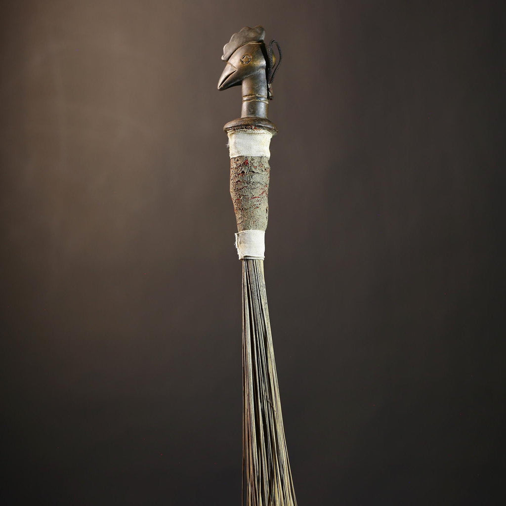 African Handcrafted Fly Whisk | Unique Home Décor | Artisan Craft | Bohemian Style | Eco-Friendly Decor | Cultural Gifts | Designs-G4892