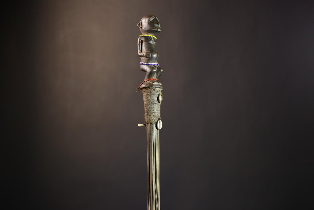 African Handmade Fly Whisk | Unique Tribal Design | Decorative Wall Art | Authentic African Decor | Traditional Home Accent | Cultural-G4891