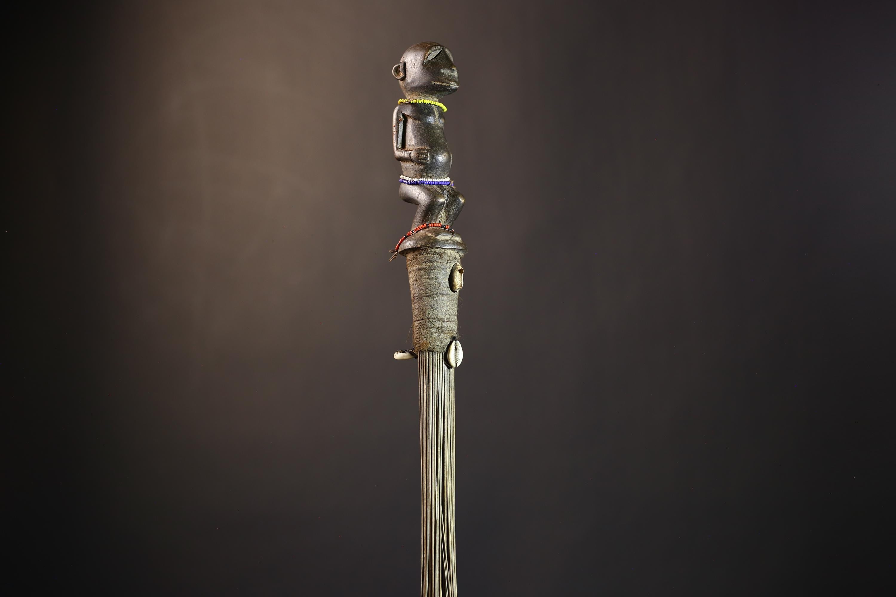 African Handmade Fly Whisk | Unique Tribal Design | Decorative Wall Art | Authentic African Decor | Traditional Home Accent | Cultural-G4891