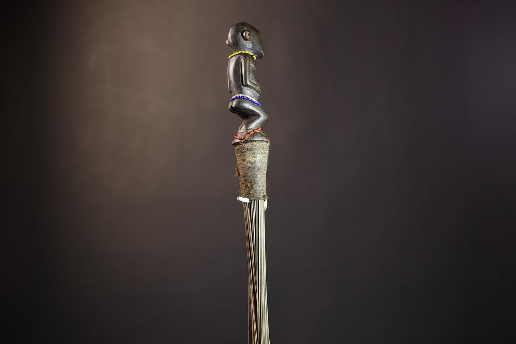 African Handmade Fly Whisk | Unique Tribal Design | Decorative Wall Art | Authentic African Decor | Traditional Home Accent | Cultural-G4891