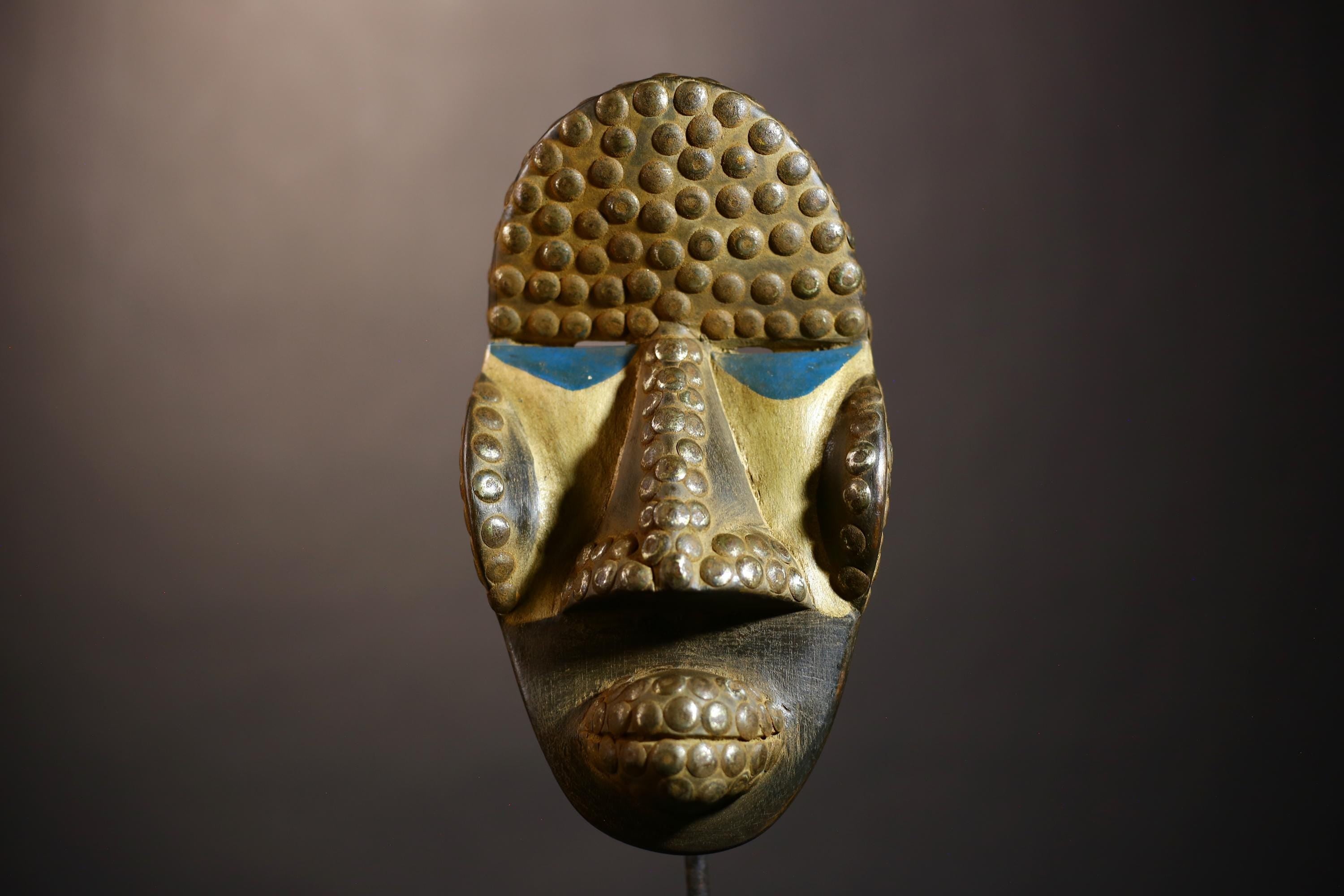 African Mask | Vintage Antique Dan Mask | Rare Brown Color Wood | Tribal Carved Art | Unique Collectible Decor-G5033