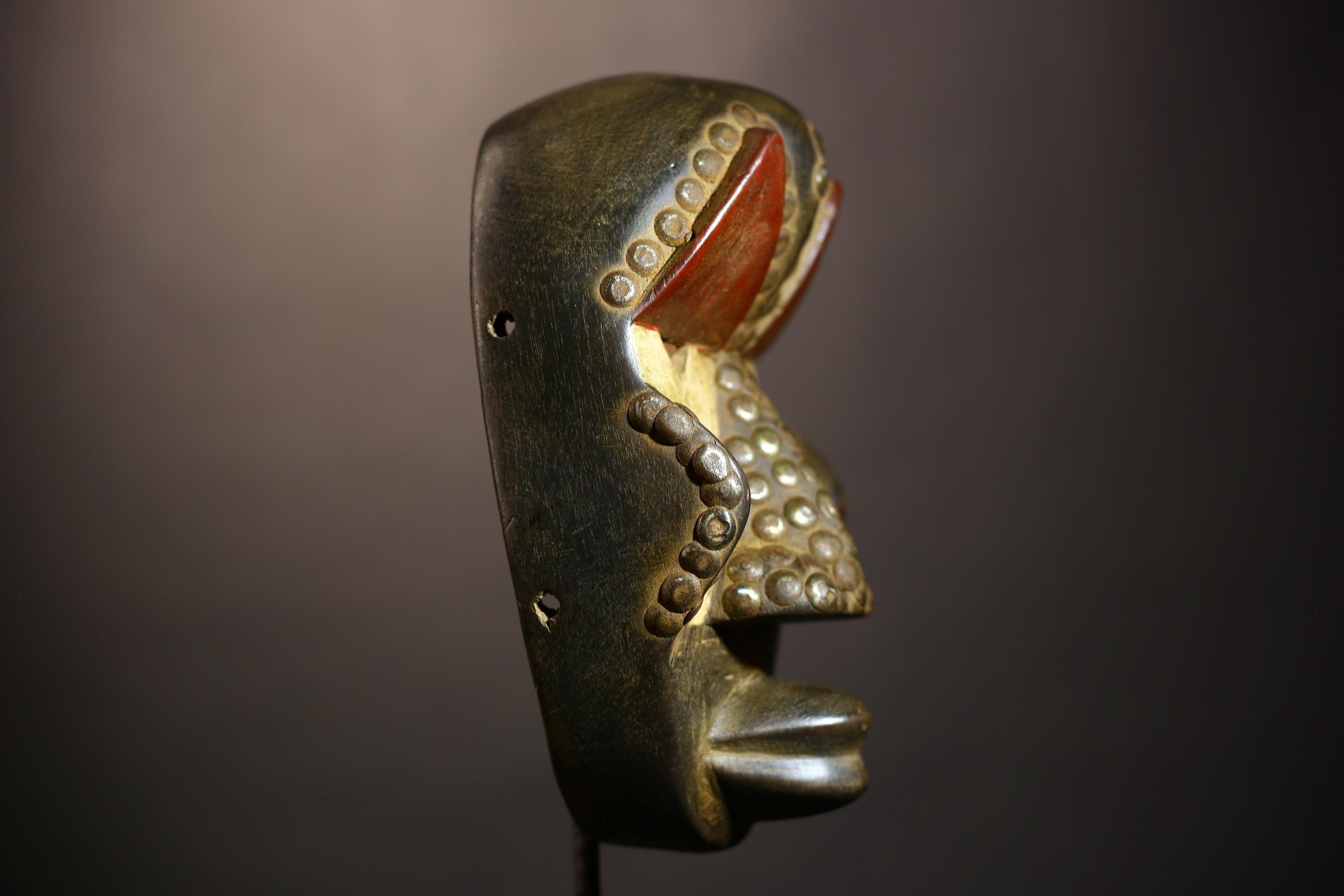 African | Mask | Antique | Dan | Wood Carved | Brown Color | Rare | Tribal Art | Unique | Ethnic Décor | Collector's Item-G5032