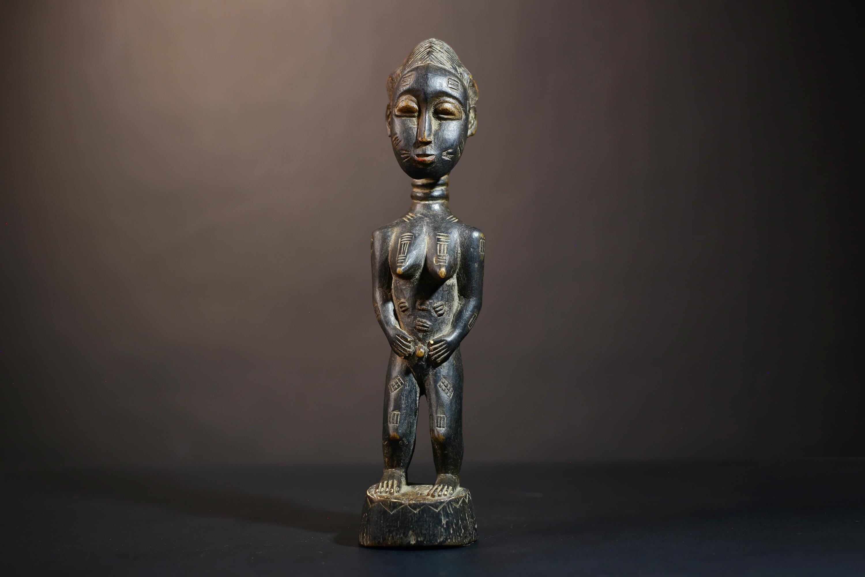African Vintage Figurine | Rare Carved Wood Sculpture | Dan Female Art | Unique Home Decor | Ethnic Collectible-G5028