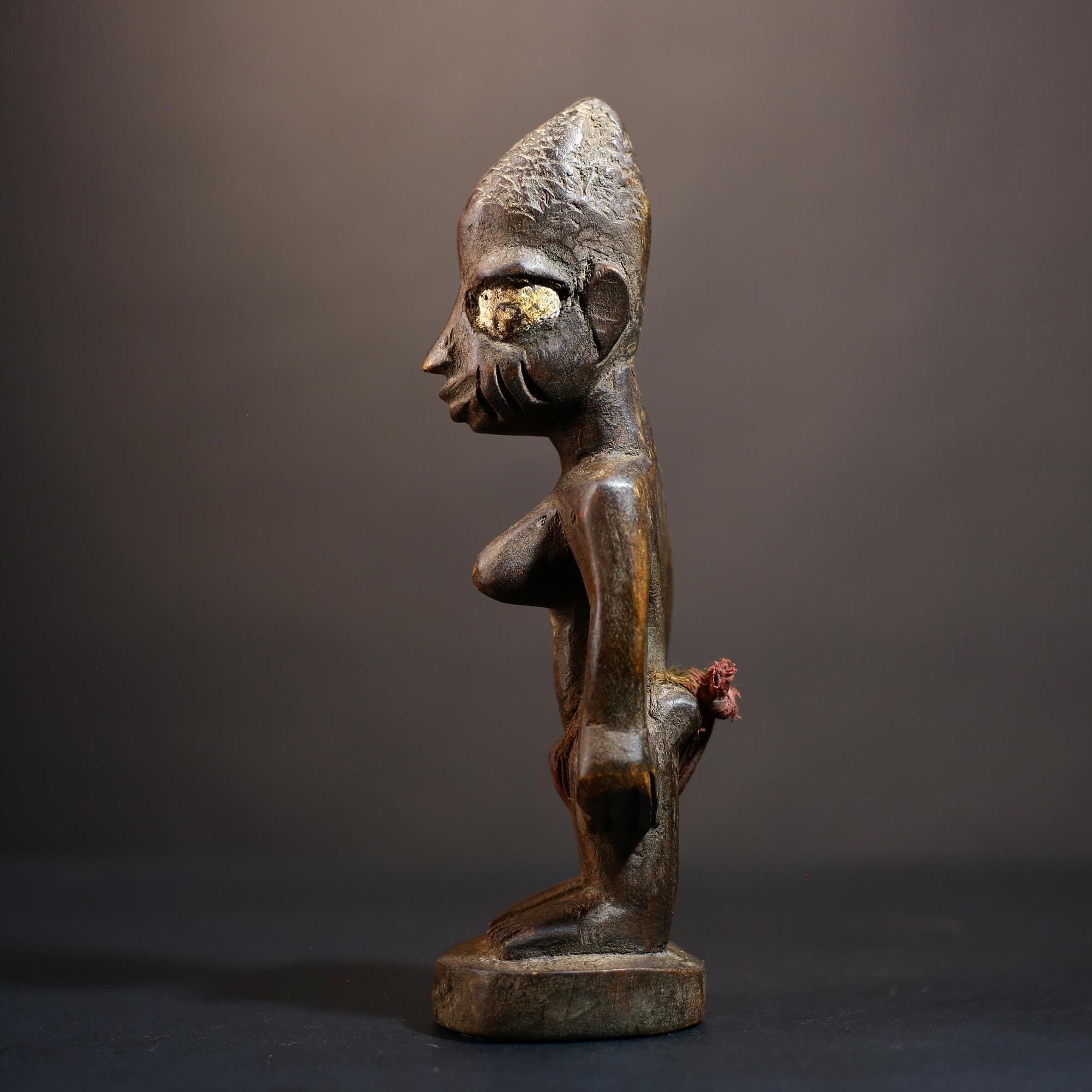 African Vintage Figurine | Rare Carved Wood Sculpture | Dan Female Art | Unique Home Decor | Collectible Ethnic Statue-G5027