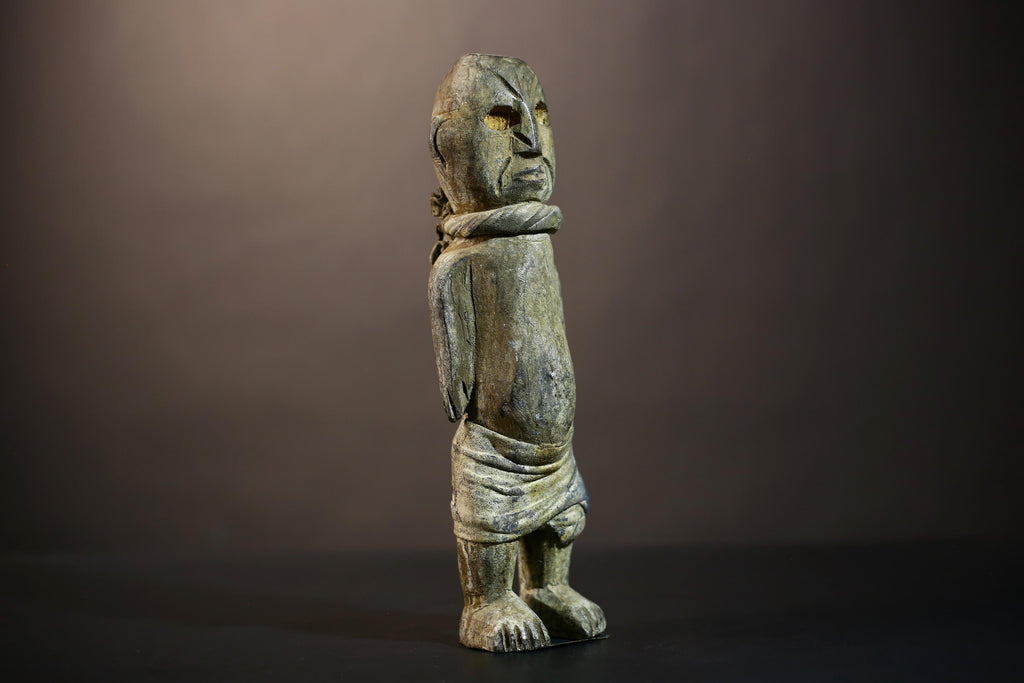 African Nkisi Nkondi Figurine | Brown Color Powerful Spirit Art Sculpture | Unique Home Decor | Cultural Collectible Piece-G5025