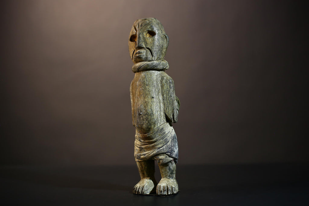 African Nkisi Nkondi Figurine | Brown Color Powerful Spirit Art Sculpture | Unique Home Decor | Cultural Collectible Piece-G5025