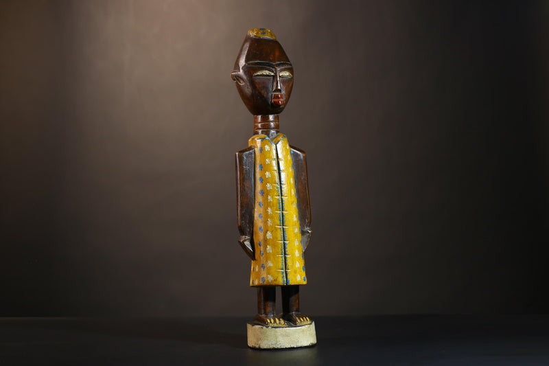 African Wooden Woman Figure - Handmade Art Sculpture for Unique Home Decor-G4900