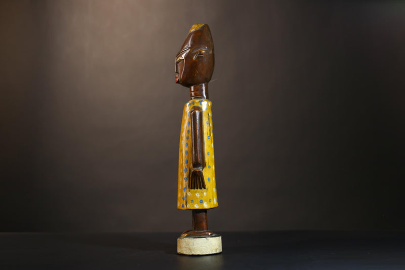 African Wooden Woman Figure - Handmade Art Sculpture for Unique Home Decor-G4900