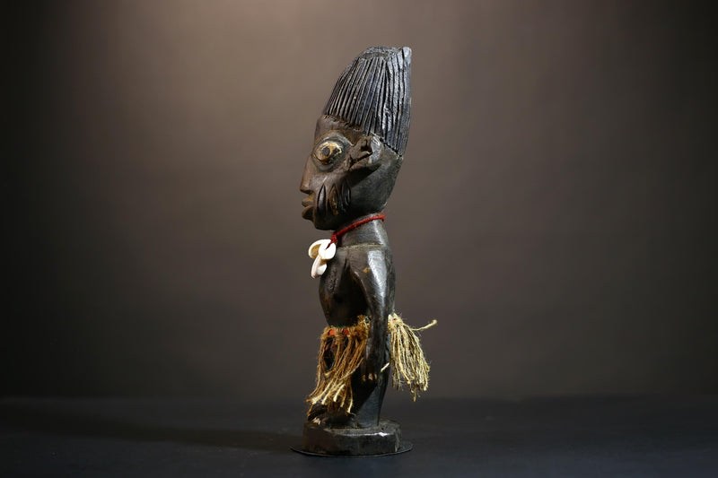 African Yoruba Tribal Figures - Unique Handcrafted Sculptures from Nigeria for Home Decor-G4898