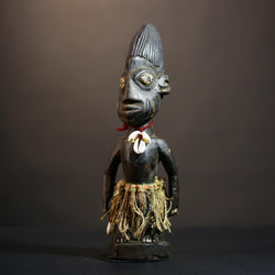 African Yoruba Tribal Figures - Unique Handcrafted Sculptures from Nigeria for Home Decor-G4898