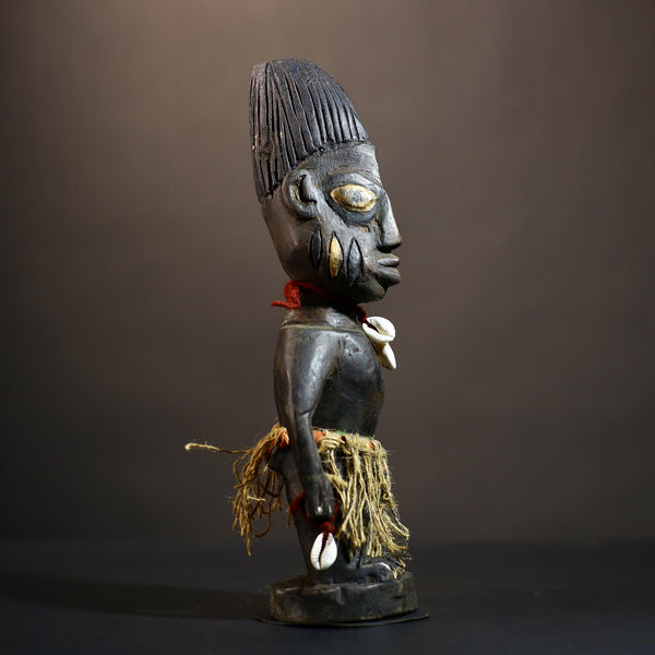 African Yoruba Tribal Figures - Unique Handcrafted Sculptures from Nigeria for Home Decor-G4898