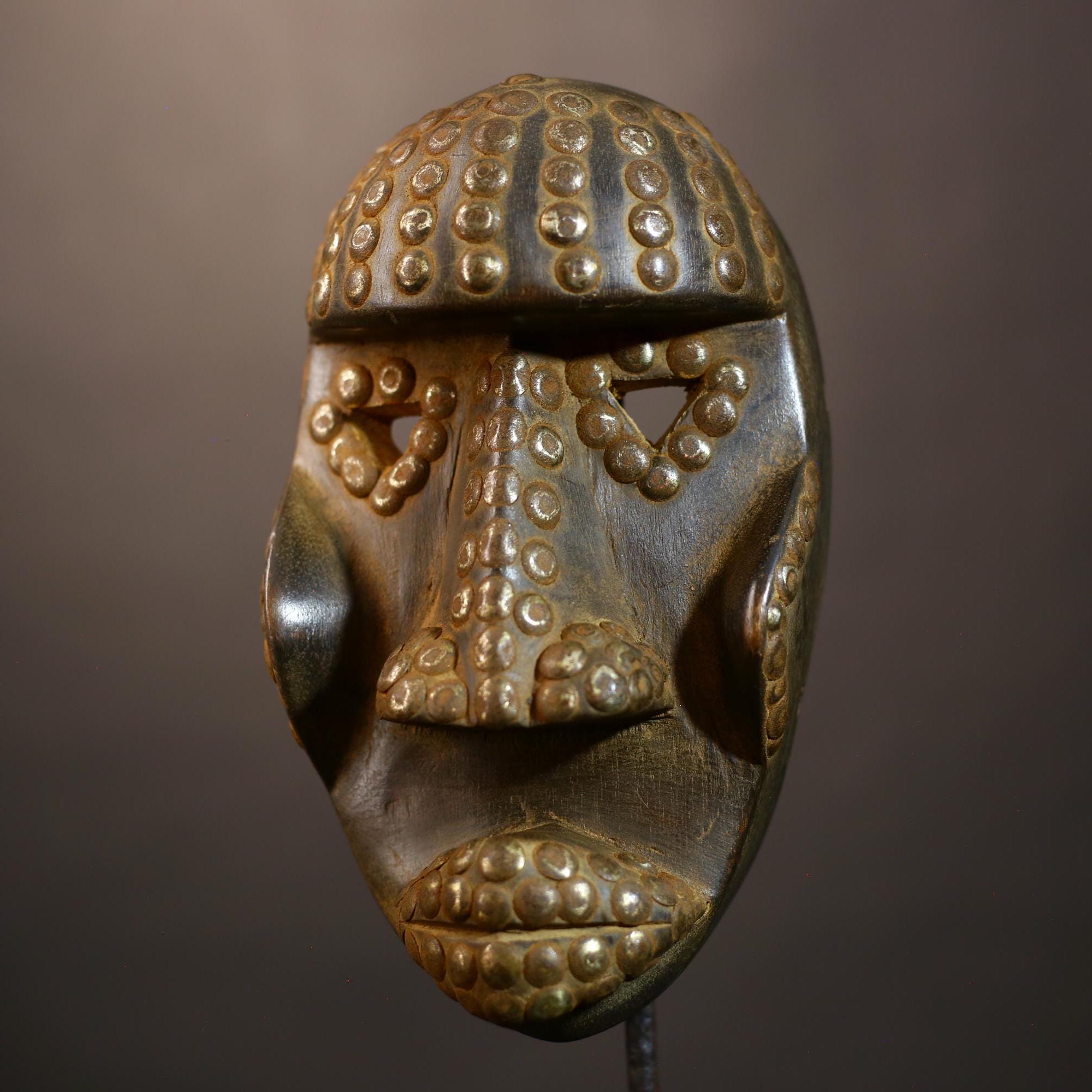 African Vintage Dan Zakpai Mask | Handcrafted Tribal Face Art | Unique Home Décor | Ethnic Cultural Accent | Artisan Heritage-G5053