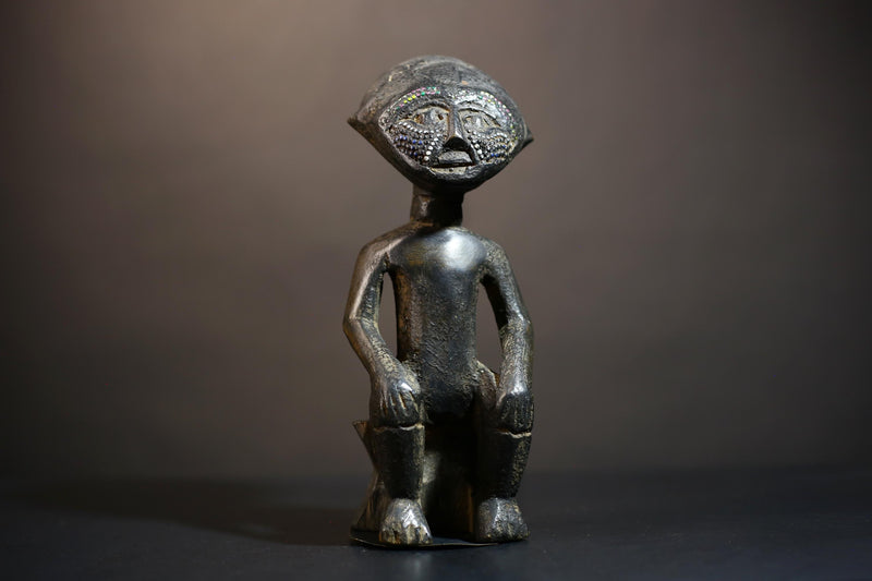 African Art | Rare Maternity Figures | Songye from Former Belgian Congo | Unique Cultural Sculpture | Authentic Tribal Collectible-G4907