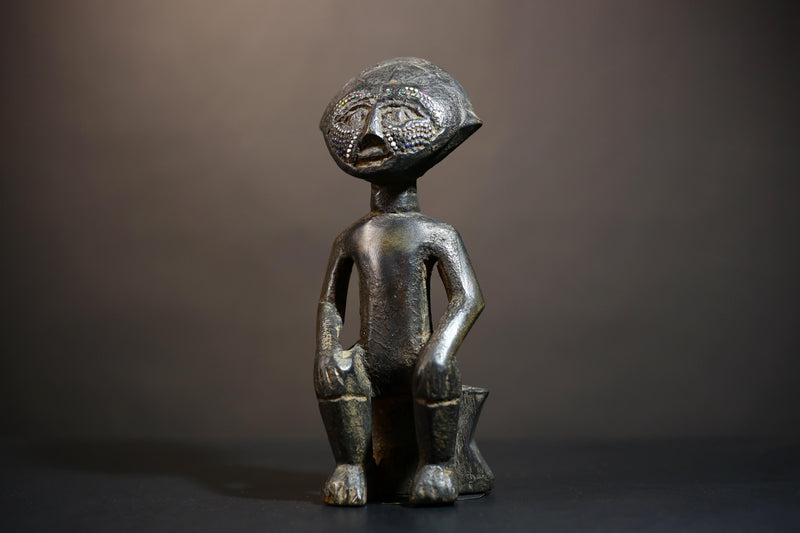 African Art | Rare Maternity Figures | Songye from Former Belgian Congo | Unique Cultural Sculpture | Authentic Tribal Collectible-G4907