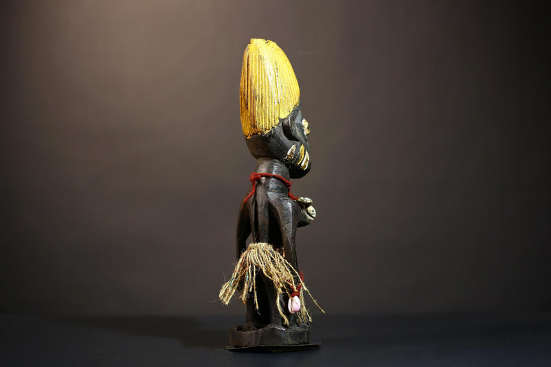 African Yoruba Tribal Figures | Unique Handcrafted Sculptures | Home Decor | Artisan Collectibles | Bohemian Accent Pieces-G4906