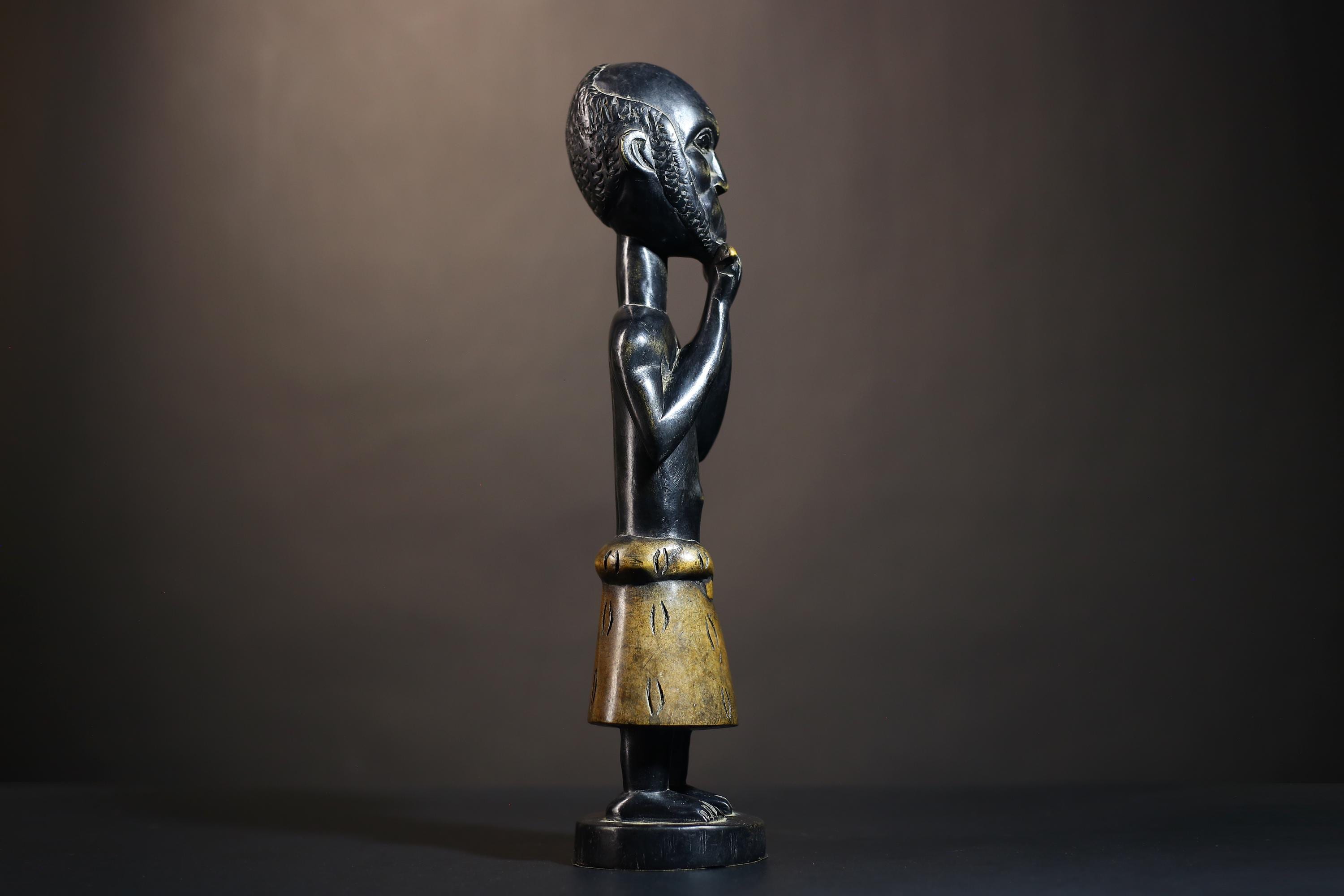 African Hemba Singiti Figure | Handcrafted Tribal Art | Unique Sculpture | DRC Artisan Decor | Cultural Home Accent  -G4903