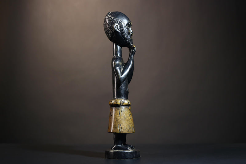 African Hemba Singiti Figure | Handcrafted Tribal Art | Unique Sculpture | DRC Artisan Decor | Cultural Home Accent  -G4903