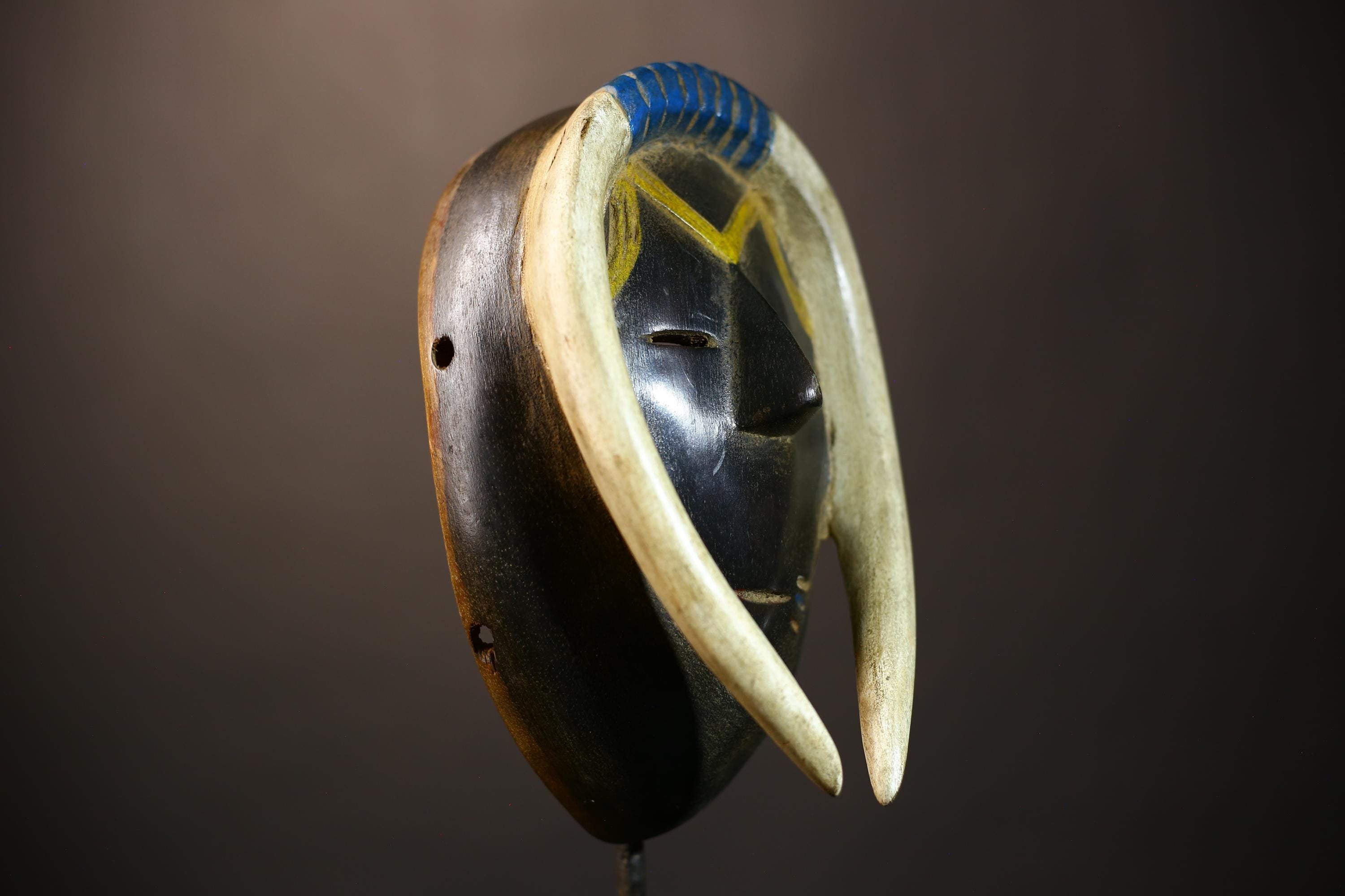 African Guro Mask | Antique Hand-Carved | Wooden Wall Art | Unique Decorative Piece | Tribal Home Decor | Ethnic Art Collection-G5063