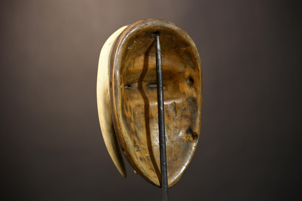 African Guro Mask | Antique Hand-Carved | Wooden Wall Art | Unique Decorative Piece | Tribal Home Decor | Ethnic Art Collection-G5063