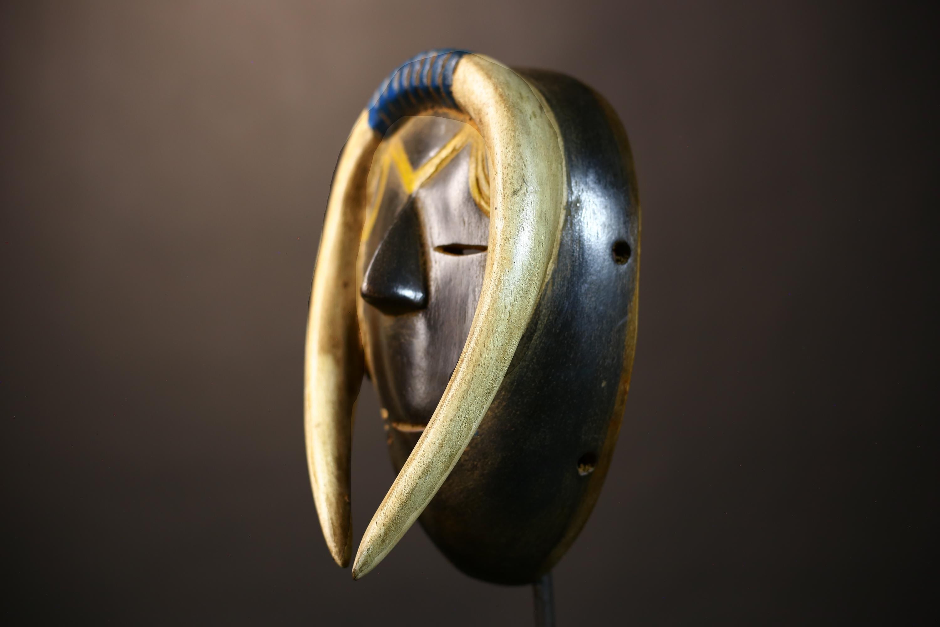 African Guro Mask | Antique Hand-Carved | Wooden Wall Art | Unique Decorative Piece | Tribal Home Decor | Ethnic Art Collection-G5063
