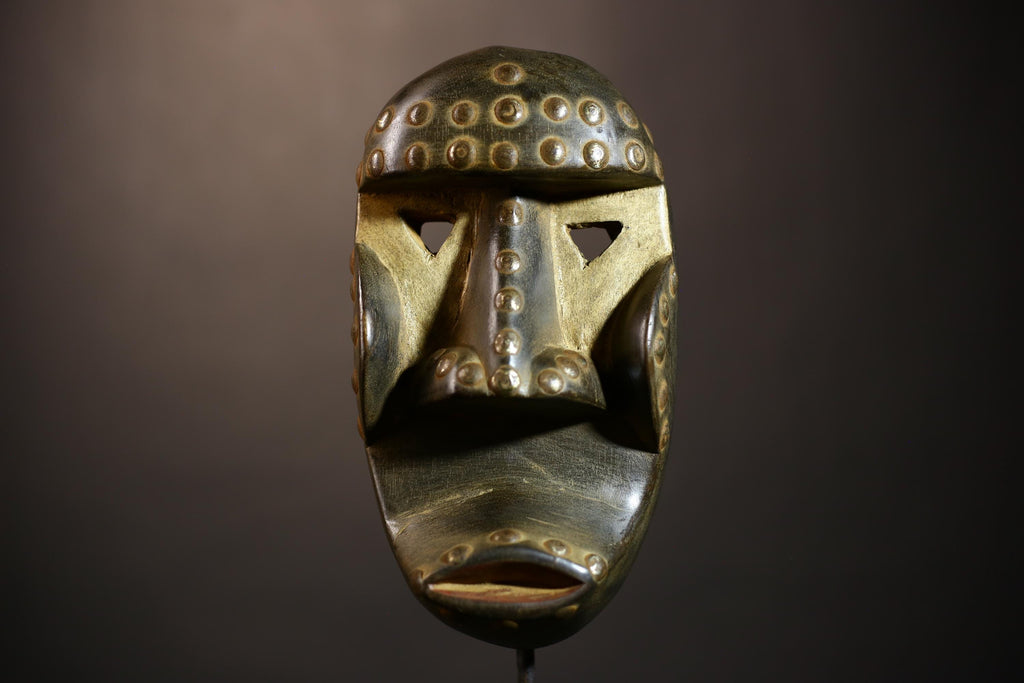 African Antique Dan Mask | Wood Carved Art | Rare Tribal Ritual Piece | Unique Home Decor | Ethnic Collectible | Cultural Artifact-G5061