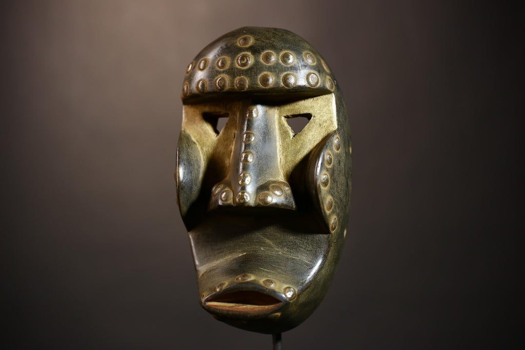African Antique Dan Mask | Wood Carved Art | Rare Tribal Ritual Piece | Unique Home Decor | Ethnic Collectible | Cultural Artifact-G5061