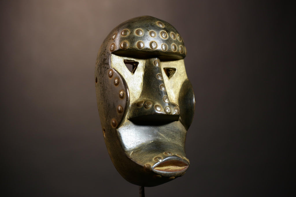 African Antique Dan Mask | Wood Carved Art | Rare Tribal Ritual Piece | Unique Home Decor | Ethnic Collectible | Cultural Artifact-G5061