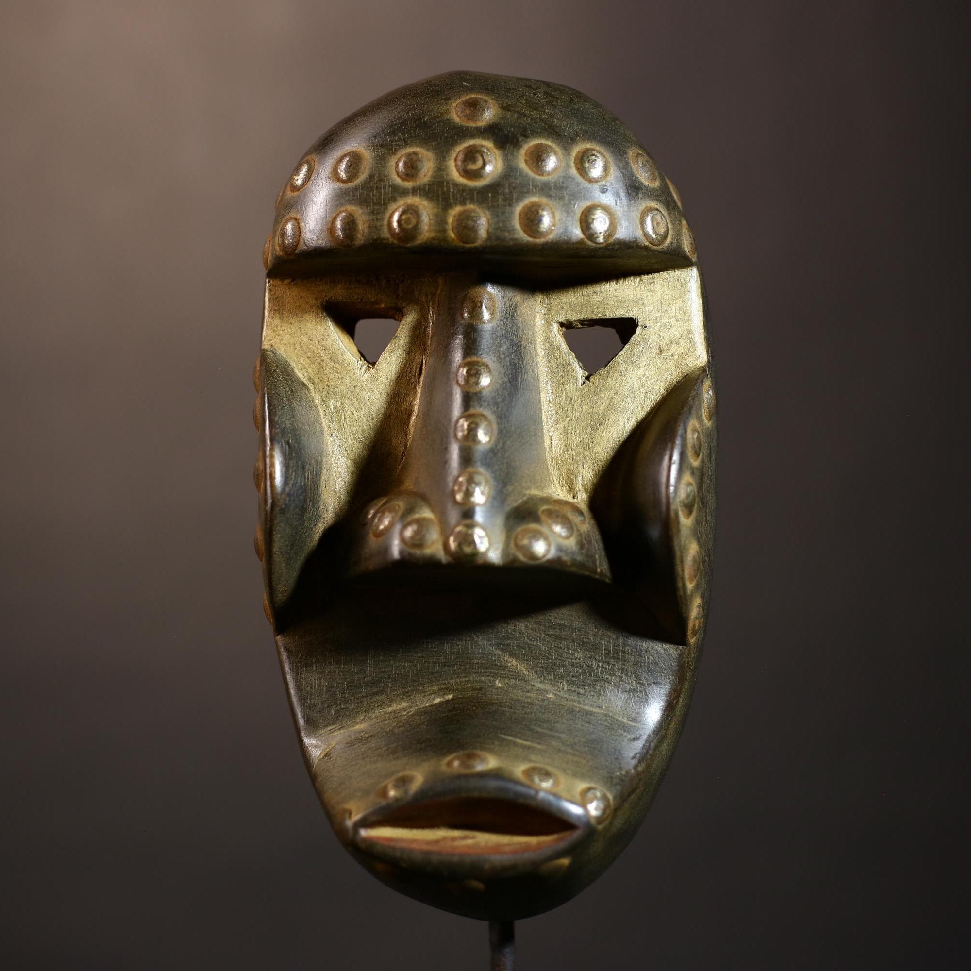 African Antique Dan Mask | Wood Carved Art | Rare Tribal Ritual Piece | Unique Home Decor | Ethnic Collectible | Cultural Artifact-G5061