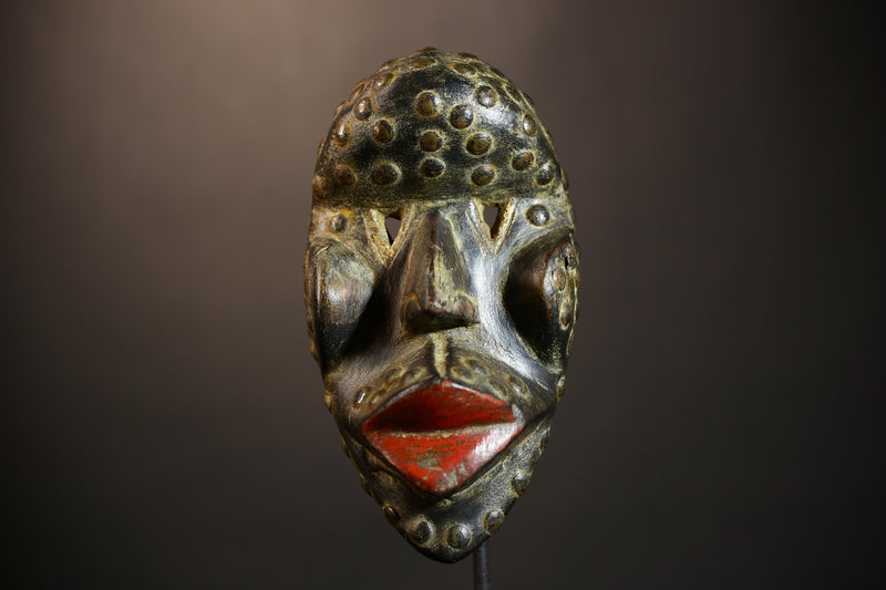 African Mask | Dan Kran Tribal Handmade | Wall Decor | Ethnic Vintage Art | Unique Collectible Piece-G4917
