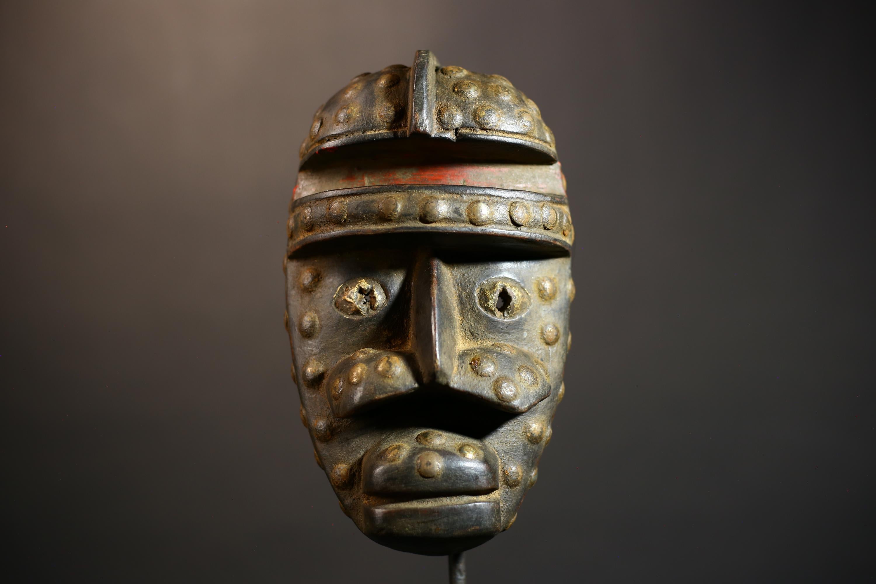 African Tribal Mask | Dan Kran Wood Wall Art | Handmade Vintage Decor | Ethnic Wall Hanging | Unique Home Decor Item-G4916